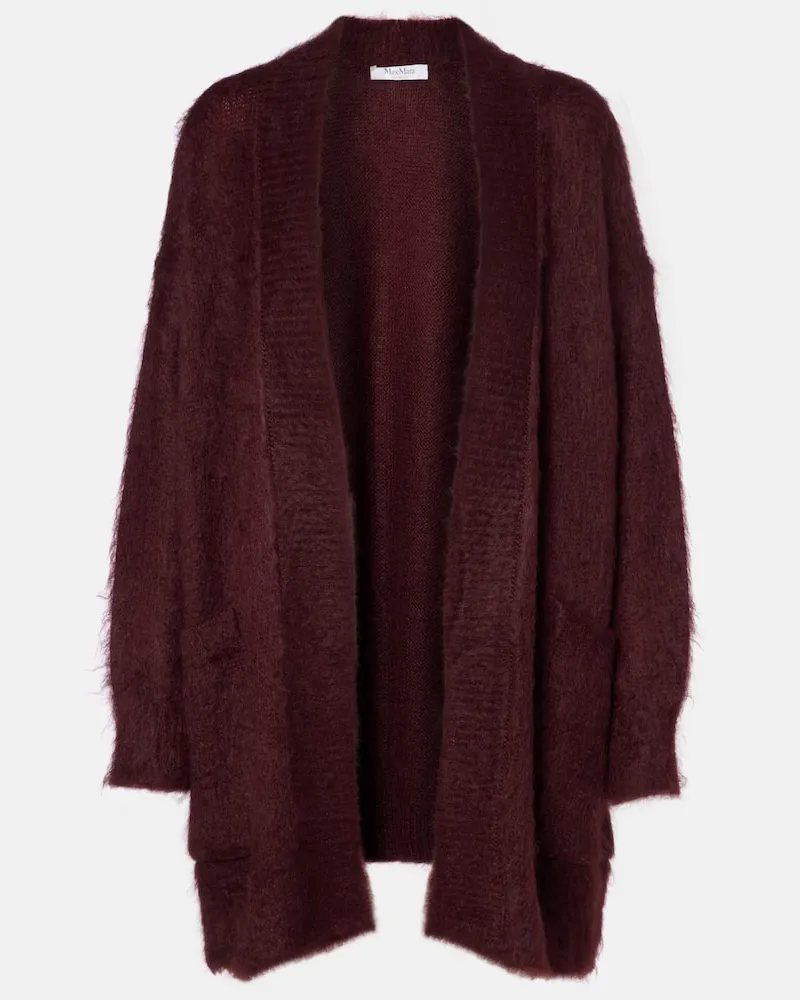 Max Mara Cardigan Affetto aus einem Mohairgemisch Burgund