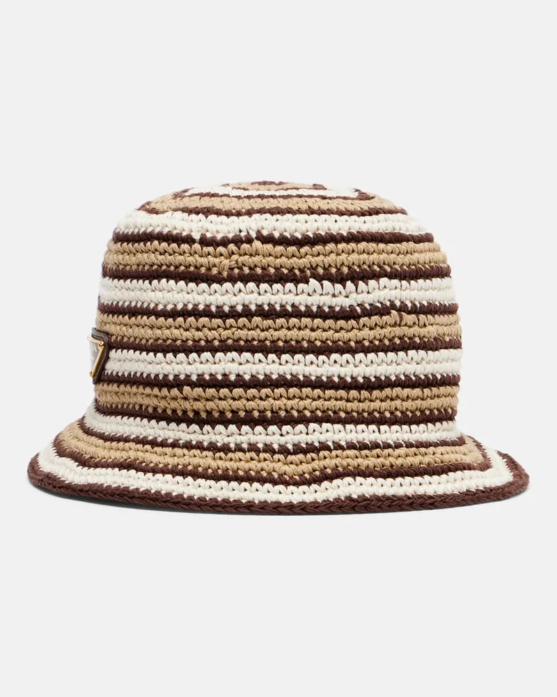 Prada Hut aus Häkelstrick Multicolor