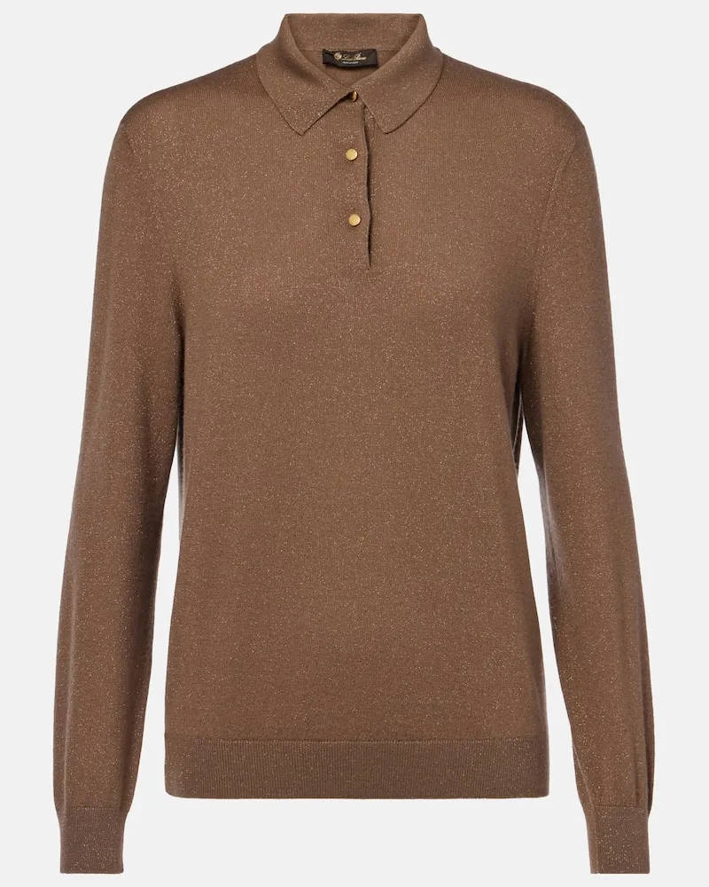 Loro Piana Polopullover Luciole aus einem Kaschmirgemisch Beige