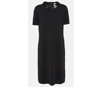 Midikleid aus Wollgemisch mit Pailletten