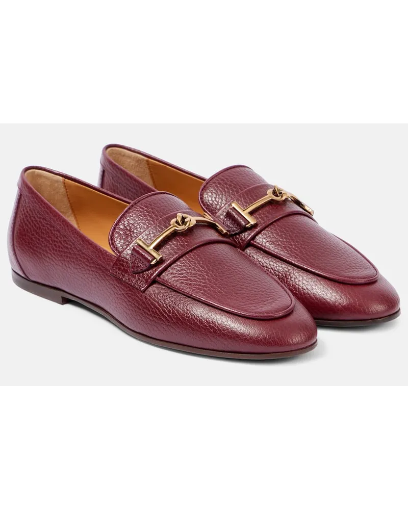 TOD'S Loafers T Ring aus Leder Braun