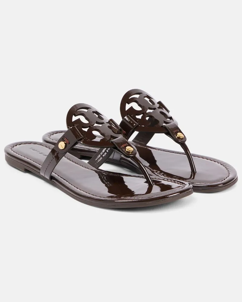 Tory Burch Sandalen Miller aus Lackleder Braun