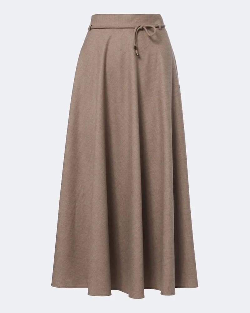Max Mara Midirock aus einem Kaschmirgemisch Beige