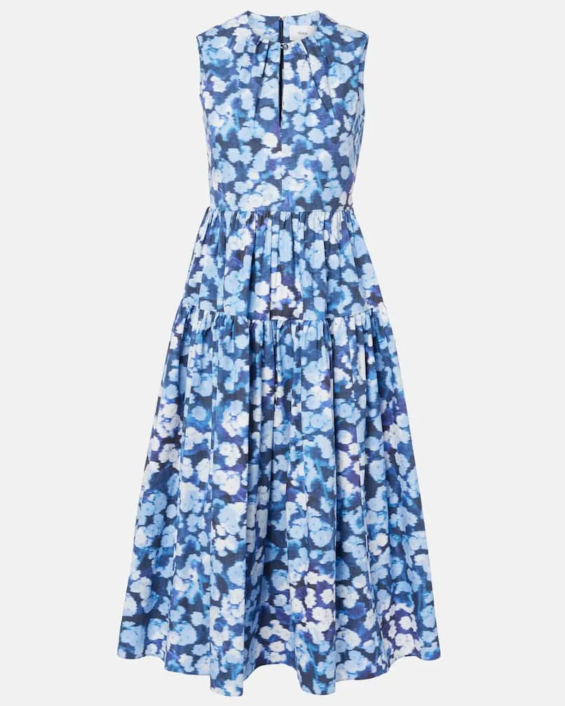 Erdem Cocktailkleid aus Baumwolle Blau