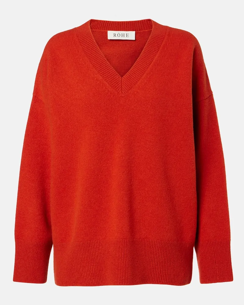 Róhe Róhe Pullover aus einem Wollgemisch Orange
