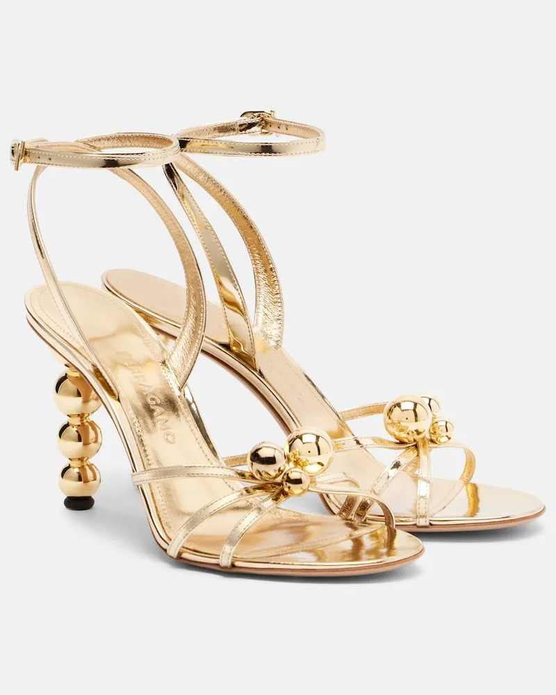 Ferragamo Sandalen Karina aus Metallic-Leder Gold