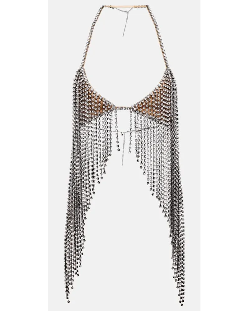 Stella McCartney Verziertes Bralette Silber