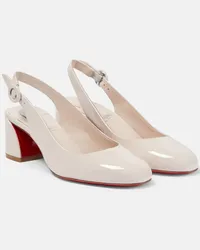 Christian Louboutin Slingback-Pumps So Jane aus Lackleder Weiss