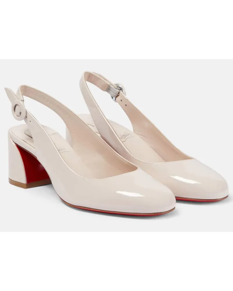 Christian Louboutin Slingback-Pumps So Jane aus Lackleder Weiss