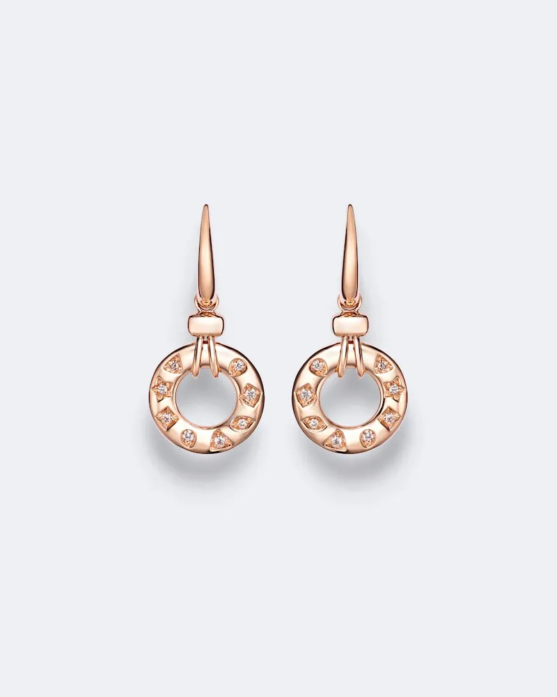 Pomellato Ohrringe Iconica aus 18kt Roségold mit Diamanten Gold