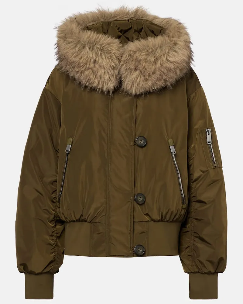GOLDBERGH Skijacke Jeanne mit Faux Fur Grün