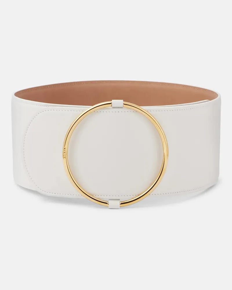 Alaïa Alaïa Gürtel Ring aus Leder Weiß