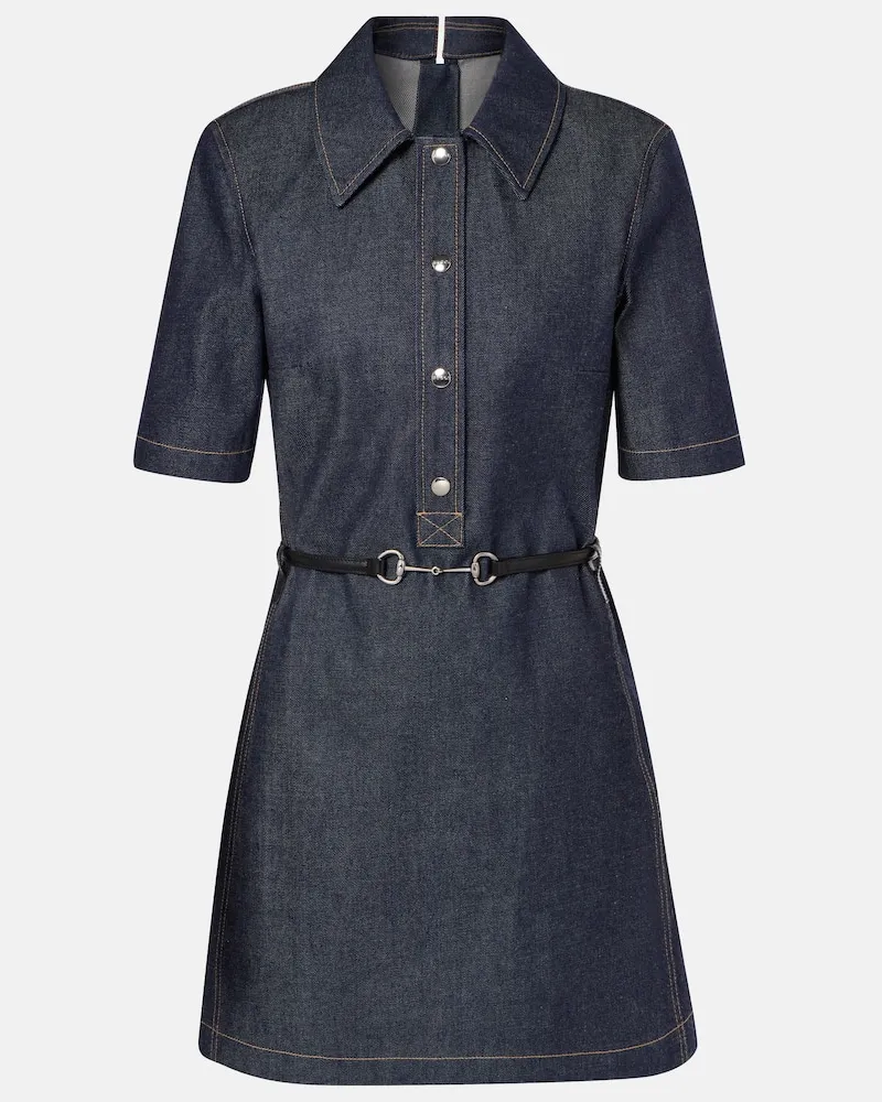 Gucci Jeanskleid Horsebit Blau