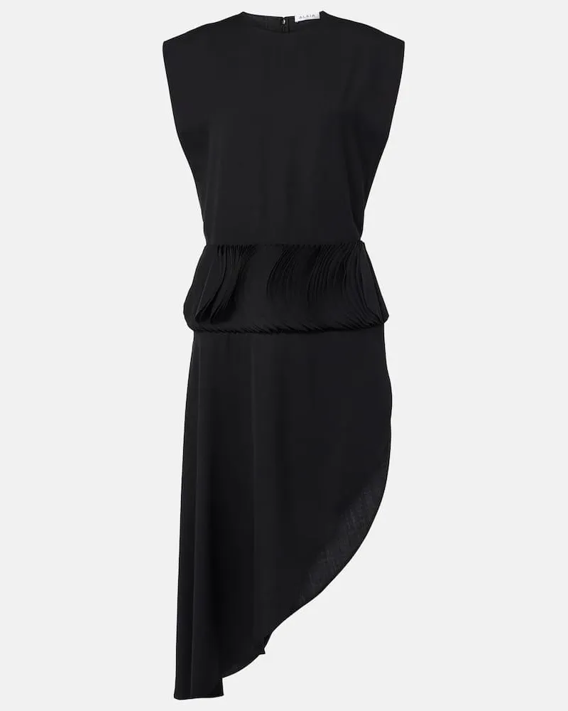 Alaïa Alaïa Midikleid Milfeuil Schwarz