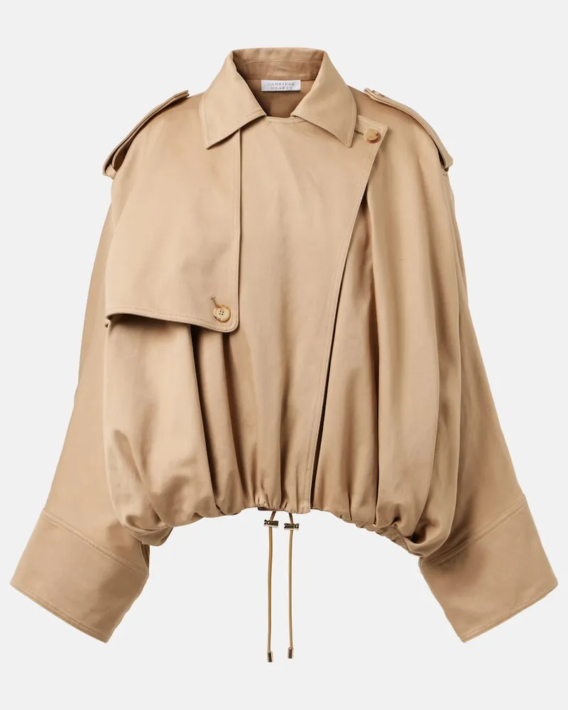 Gabriela Hearst Jacke Hunt aus Baumwoll-Twill Beige