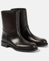 The Row Ankle Boots Nobilis aus Leder Braun