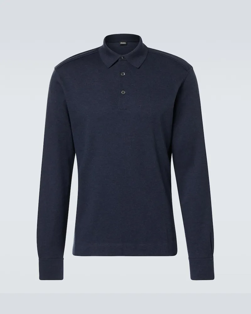 Ermenegildo Zegna Polopullover aus Baumwolle Blau