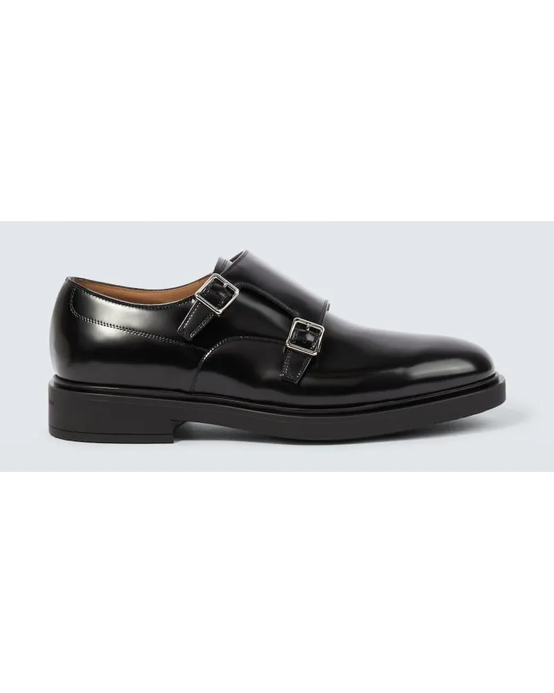 Gianvito Rossi Monkstrap-Schuhe Scott aus Leder Schwarz