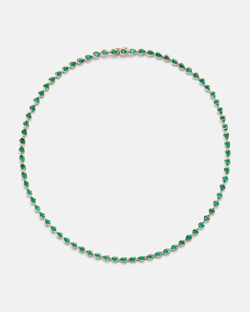 ANITA KO Choker aus 18kt Gelbgold mit Smaragden Gold