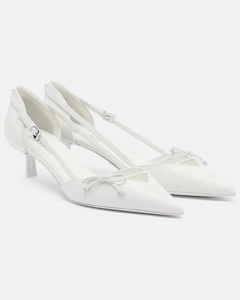 Prada Pumps aus Leder Weiß