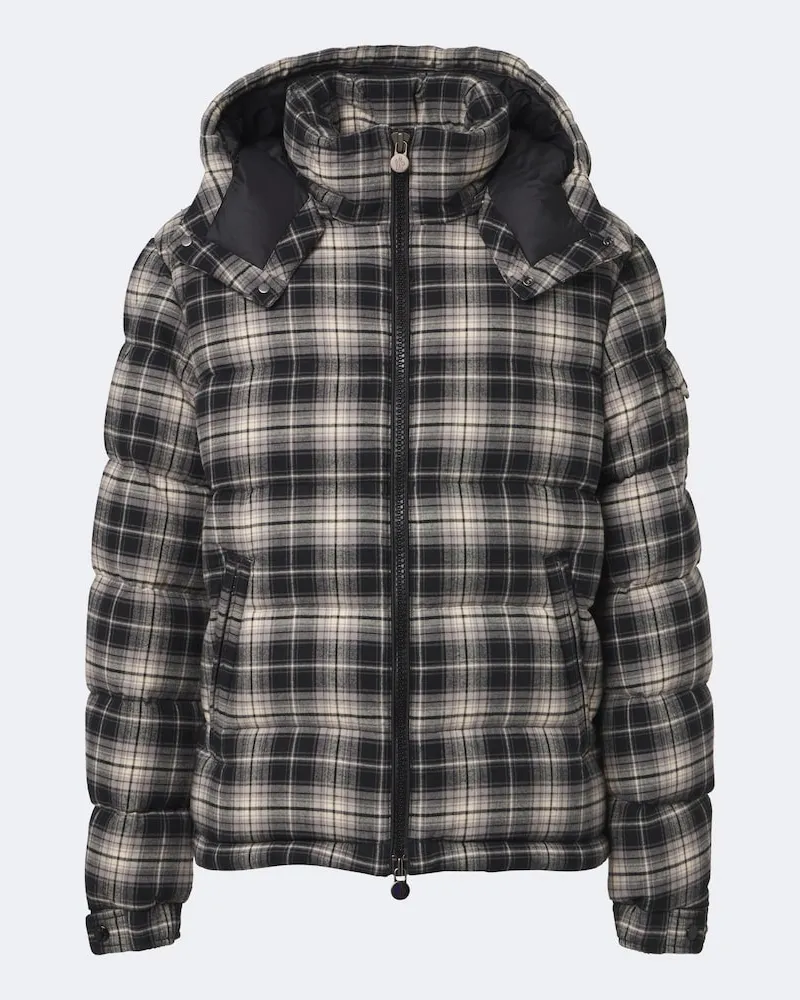 Moncler Daunenjacke Airor aus Baumwollflanell Schwarz