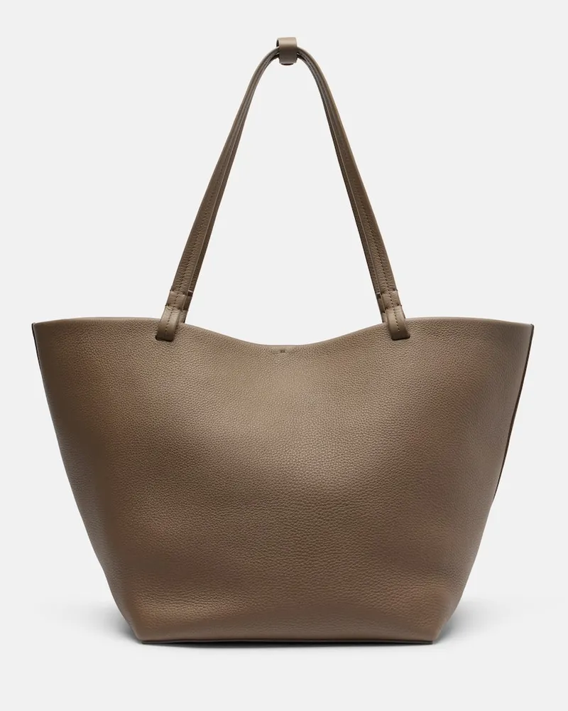 The Row Tote Bag Park Medium aus Leder Grau