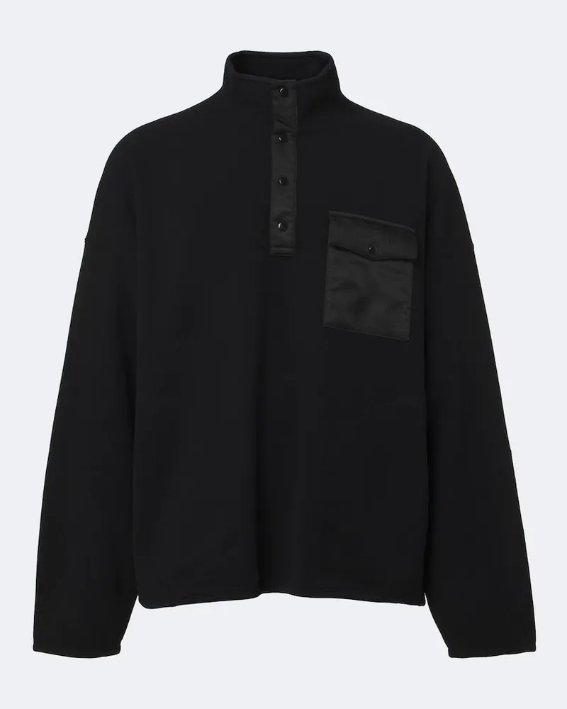 Visvim Pullover Barlow aus Woll-Fleece Schwarz