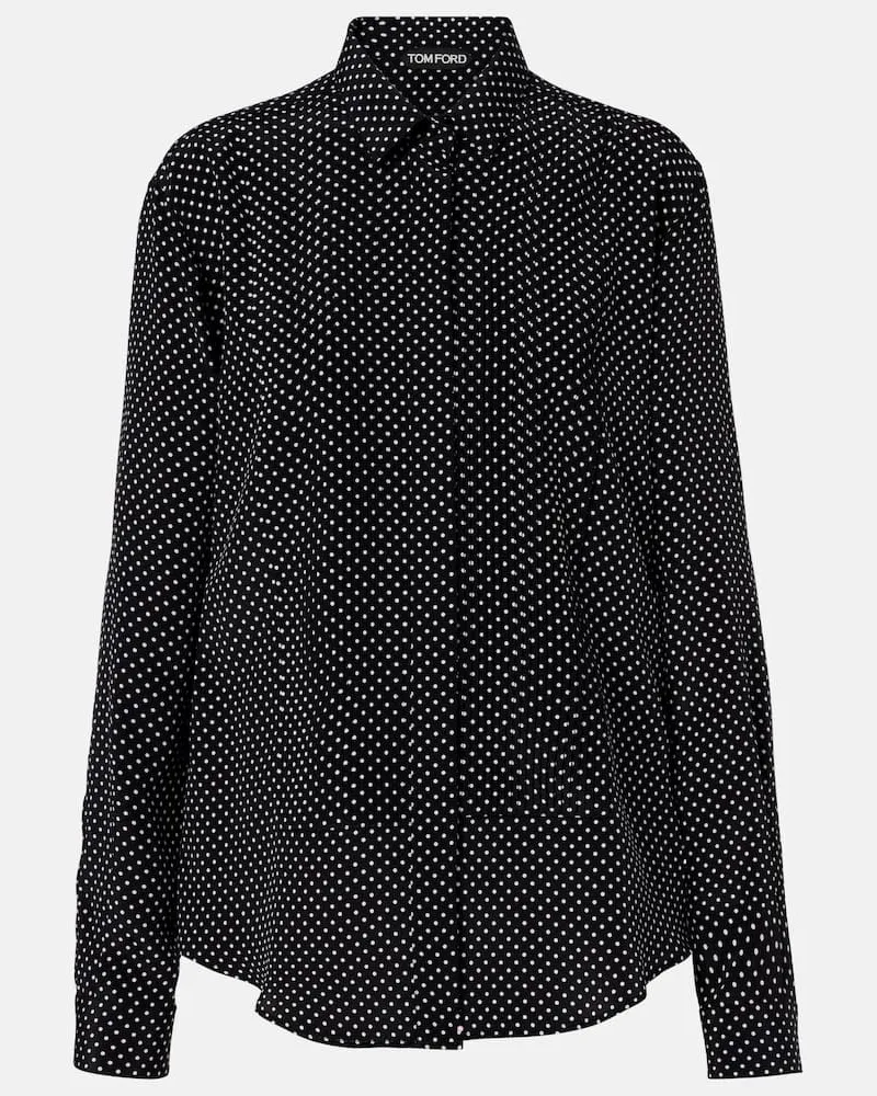 Tom Ford Hemd aus Seide Schwarz