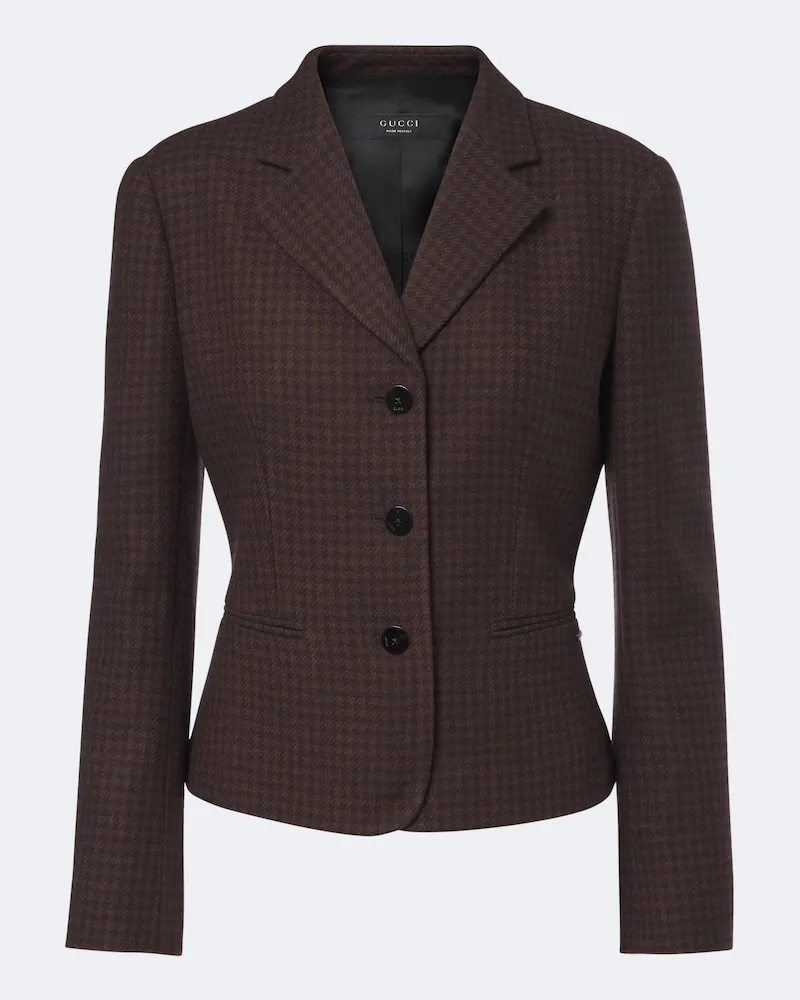 Gucci Blazer aus einem Wollgemisch Braun
