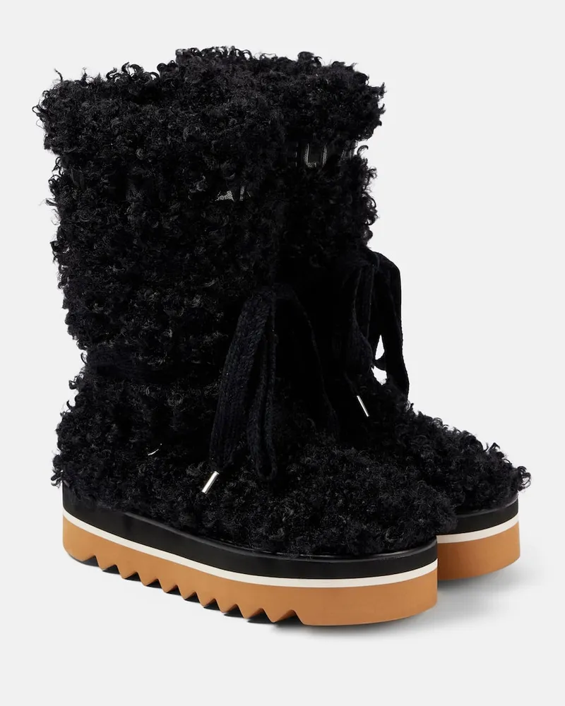 Stella McCartney Schneestiefel Elyse aus Faux Fur Schwarz