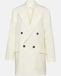 AMI Paris Blazer aus Wolle Weiss