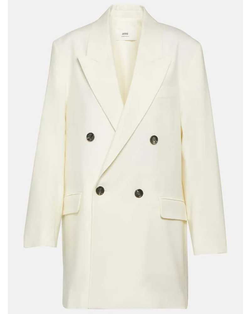 AMI Paris Blazer aus Wolle Weiss