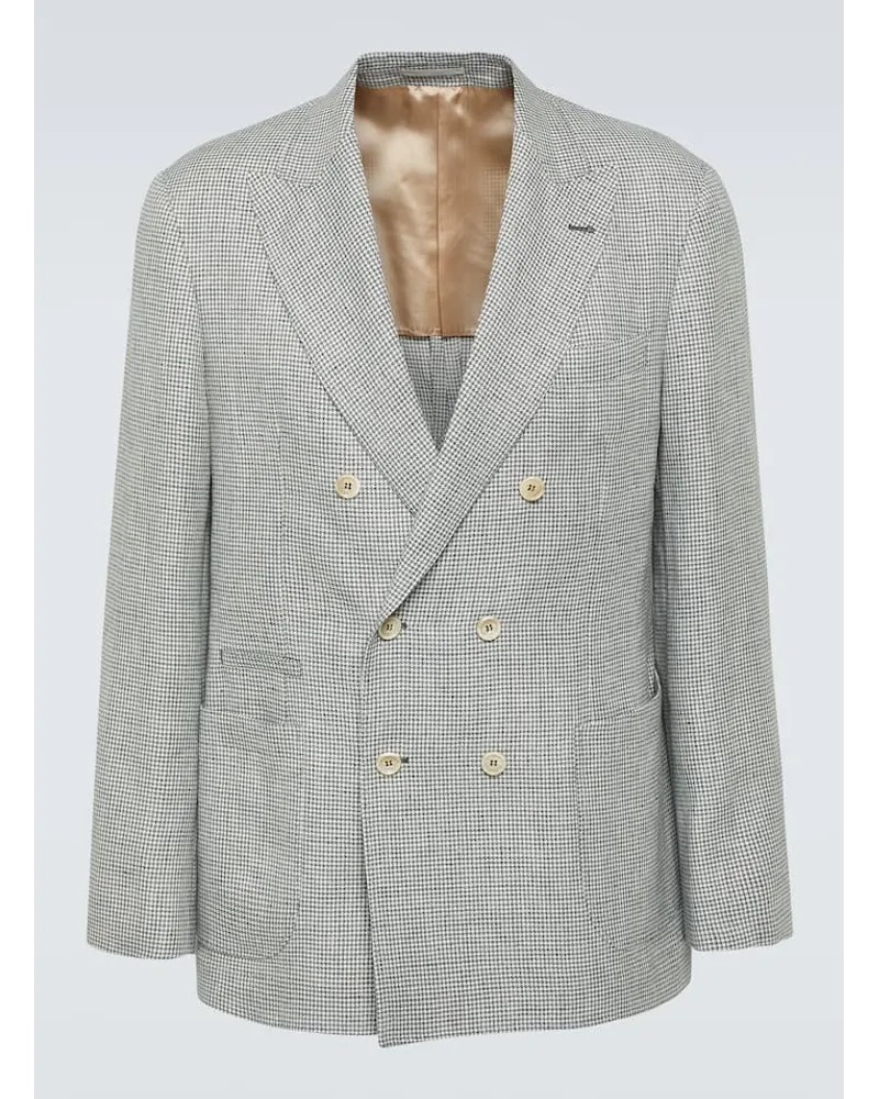 Brunello Cucinelli Blazer aus Leinen Grau
