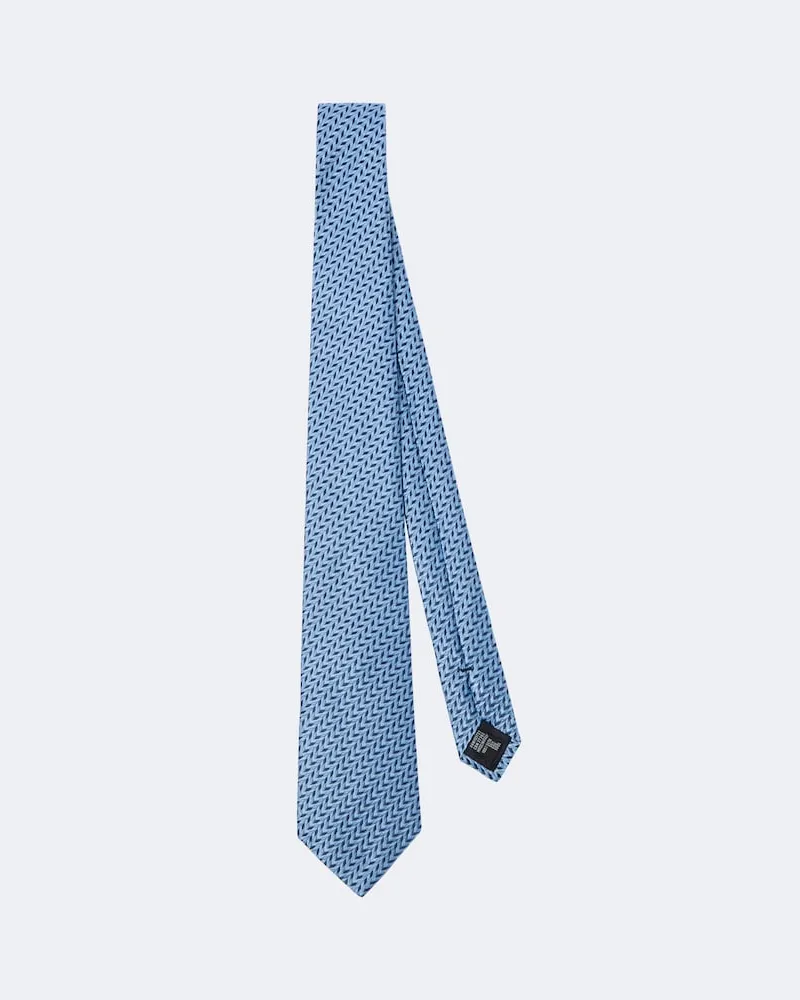 Giorgio Armani Krawatte aus Seiden-Jacquard Blau