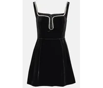 Verziertes Minikleid aus Samt