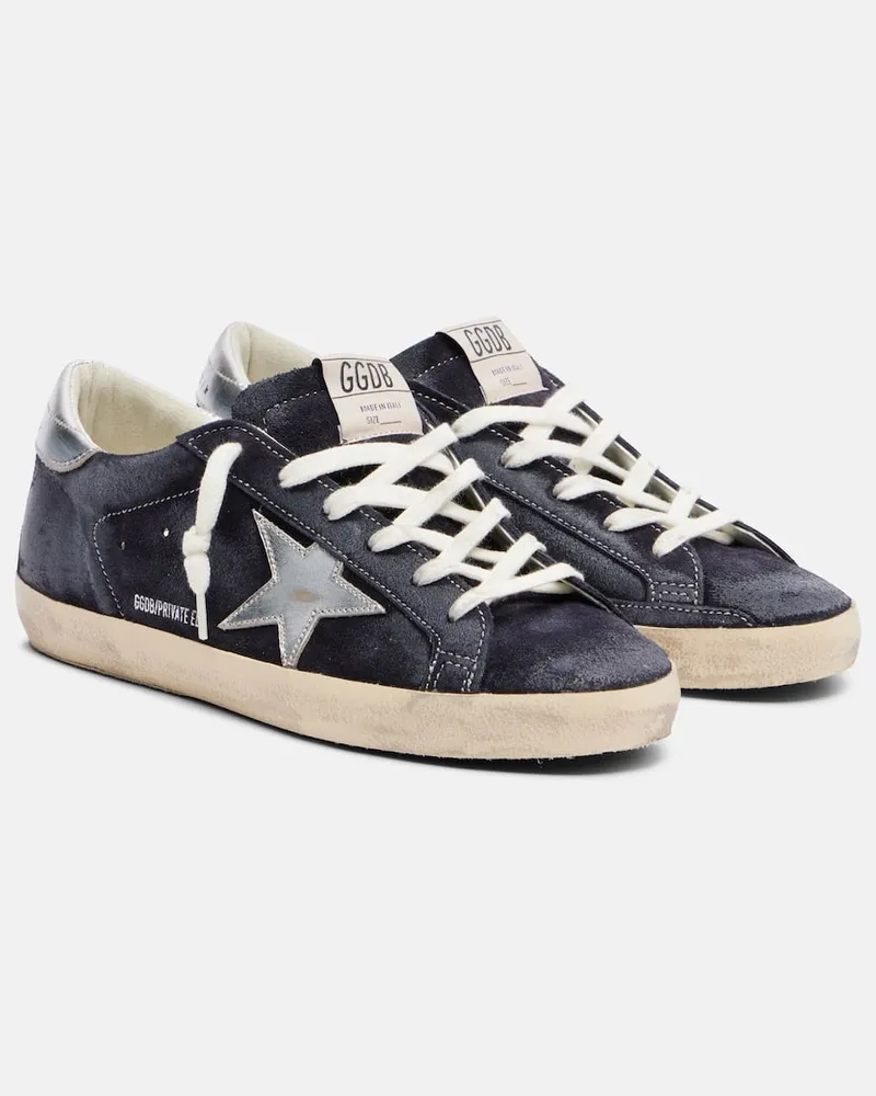 Golden Goose Sneakers Super Star aus Veloursleder Blau
