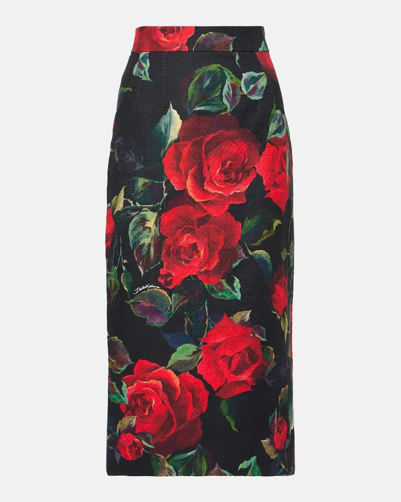 Dolce & Gabbana Bedruckter Bleistiftrock Multicolor