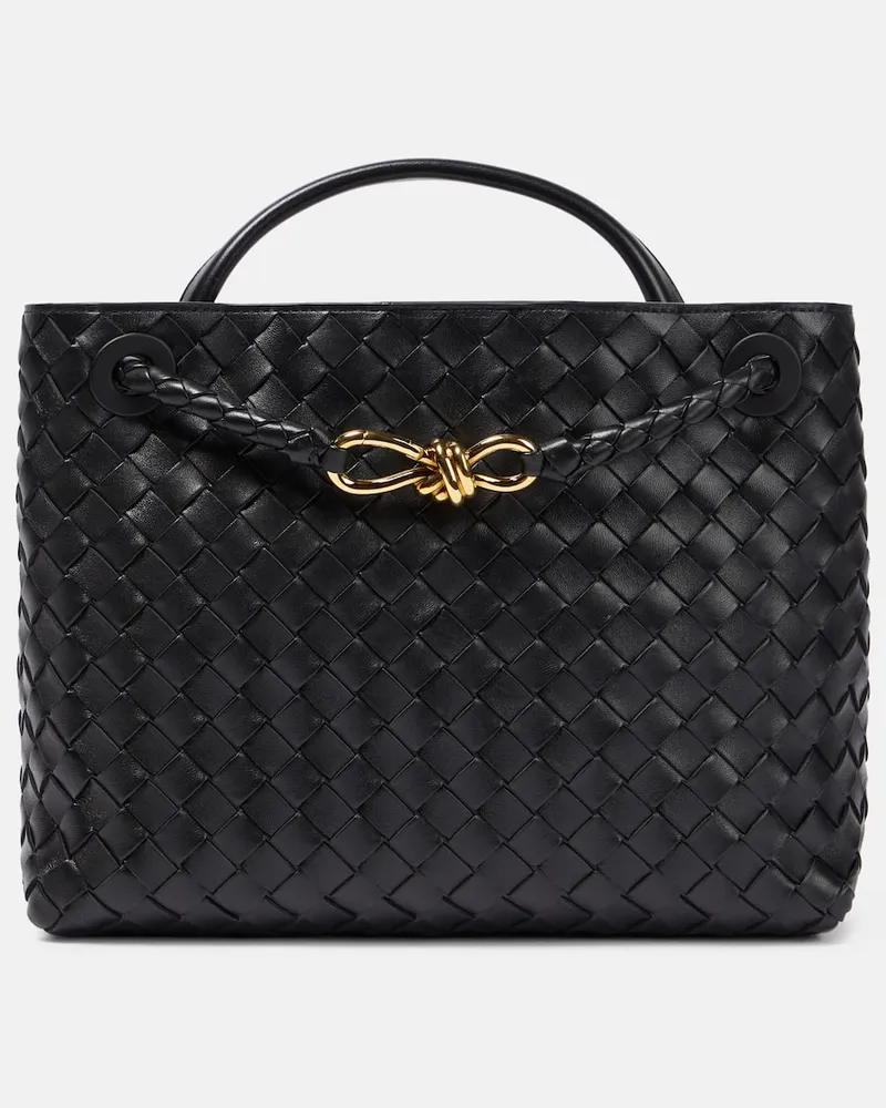 Bottega Veneta Tote Andiamo aus Leder Schwarz