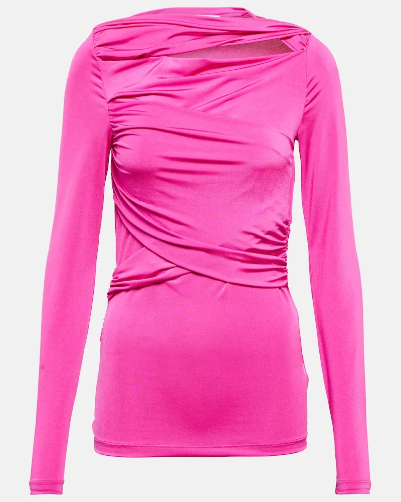 Victoria Beckham Top aus Jersey Rosa