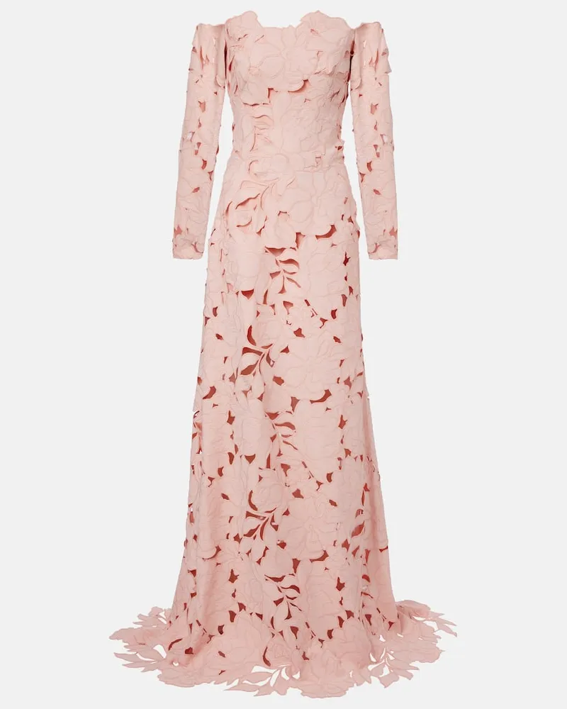 COSTARELLOS Robe Kasia aus Spitze Pink