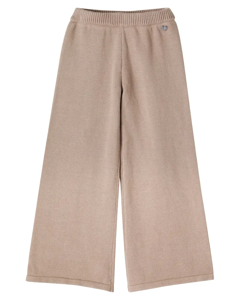 Monnalisa Hose aus Baumwolle und Wolle Beige