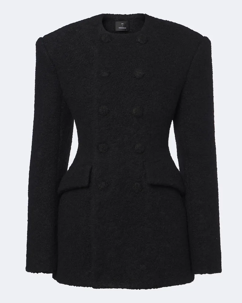 WARDROBE.NYC Minikleid aus Bouclé Schwarz