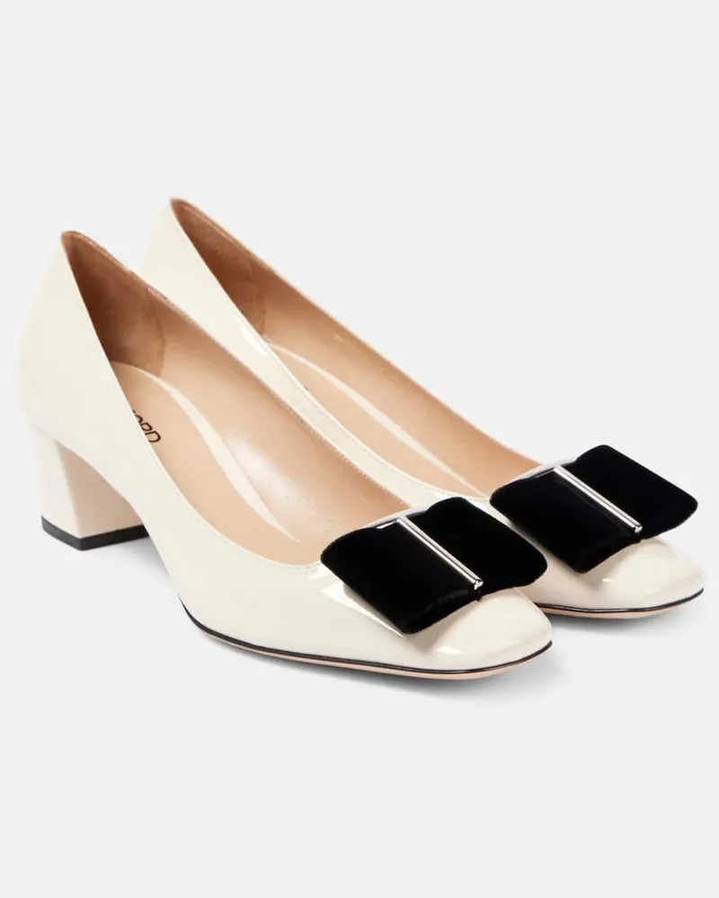 Tom Ford Pumps Audrey 55 aus Lackleder Weiß