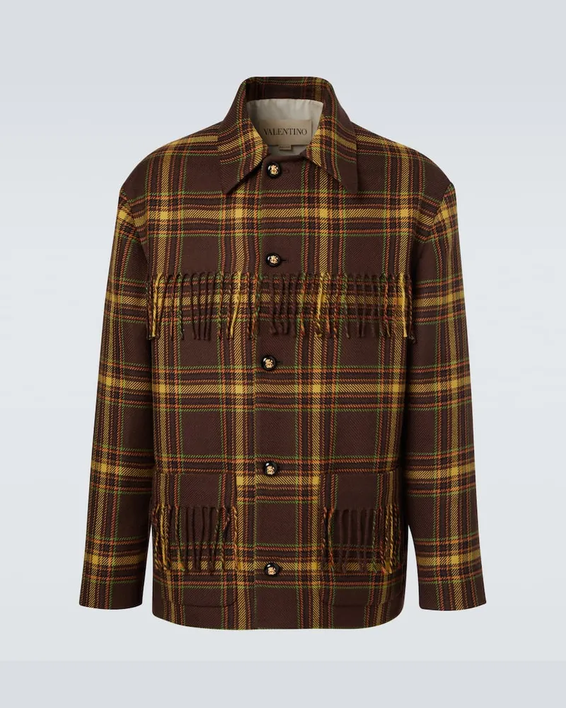 Valentino Garavani Hemdjacke aus Schurwolle Braun