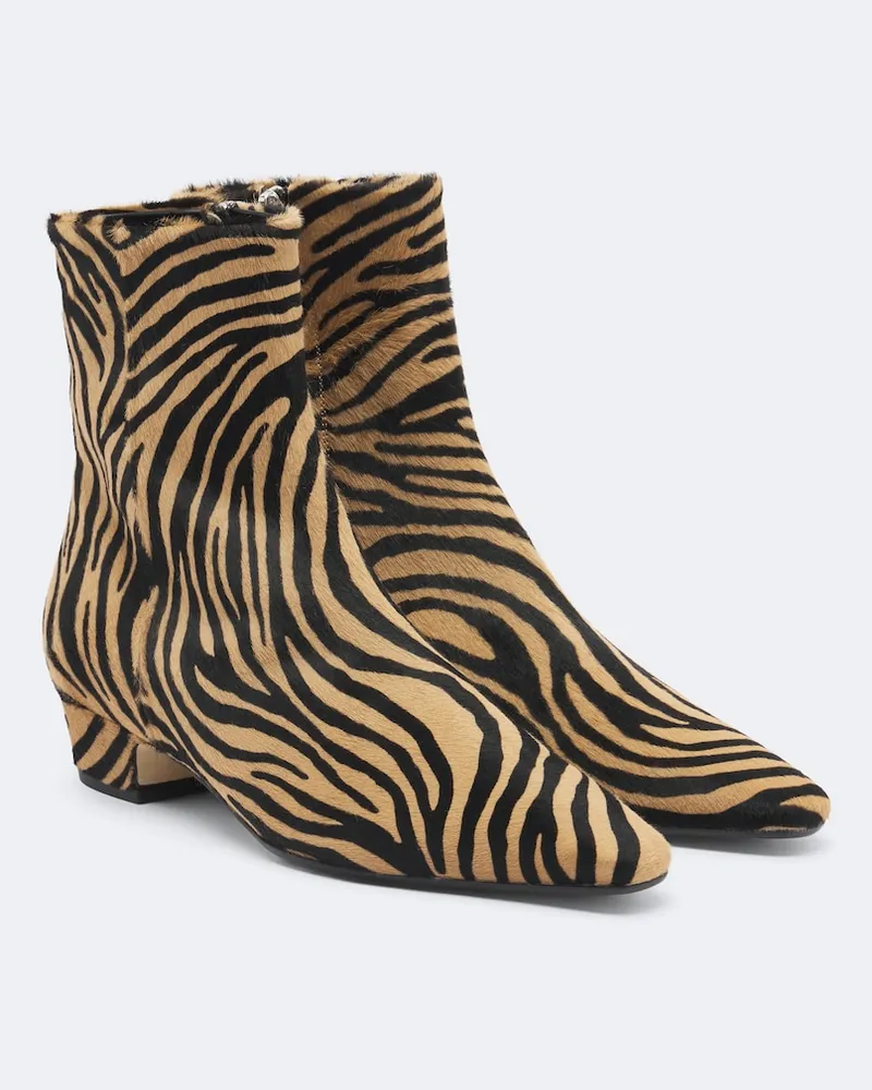 aeyde Ankle Boots Lila aus Kalbshaar Braun