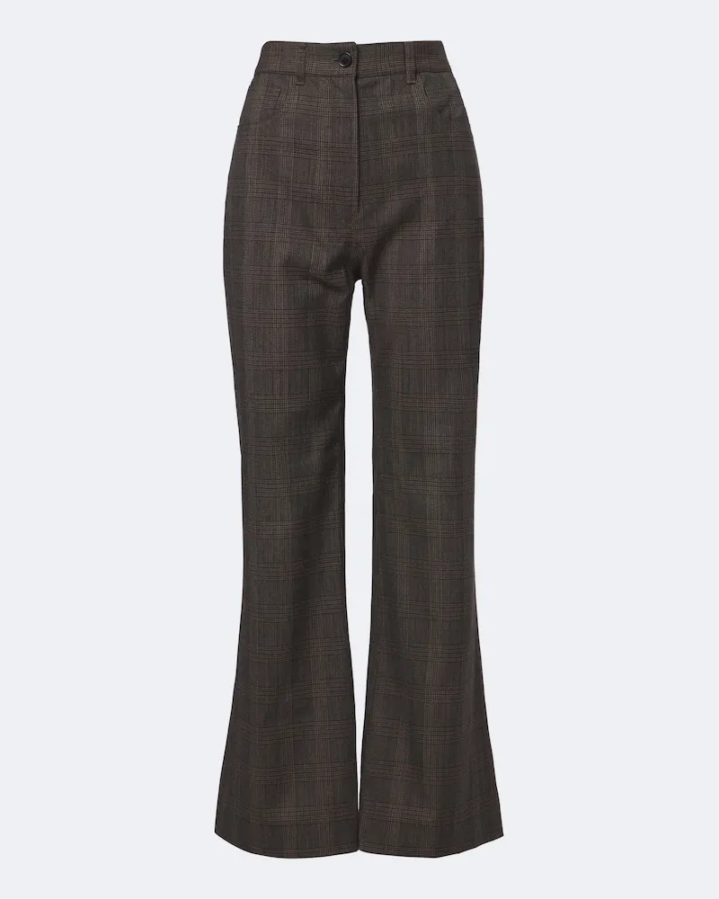 Acne Studios Weite Hose aus einem Wollgemisch Braun