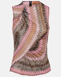 Missoni Top aus Haekelstrick Multicolor