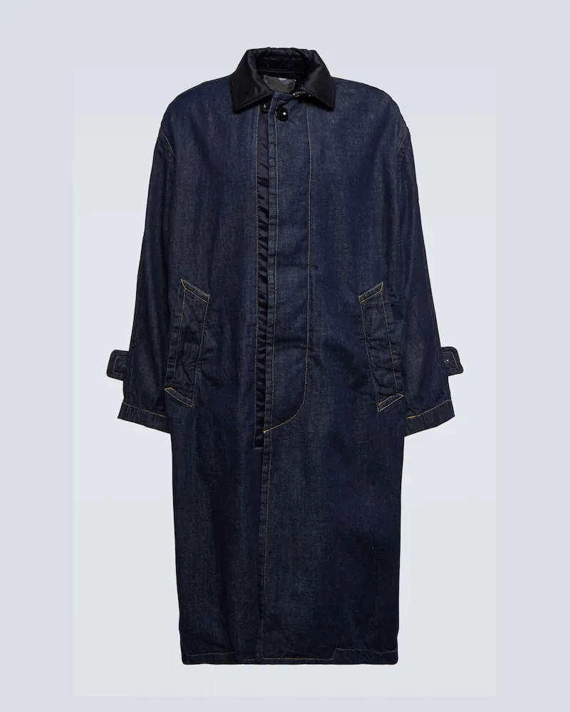 Sacai Mantel aus Denim Blau