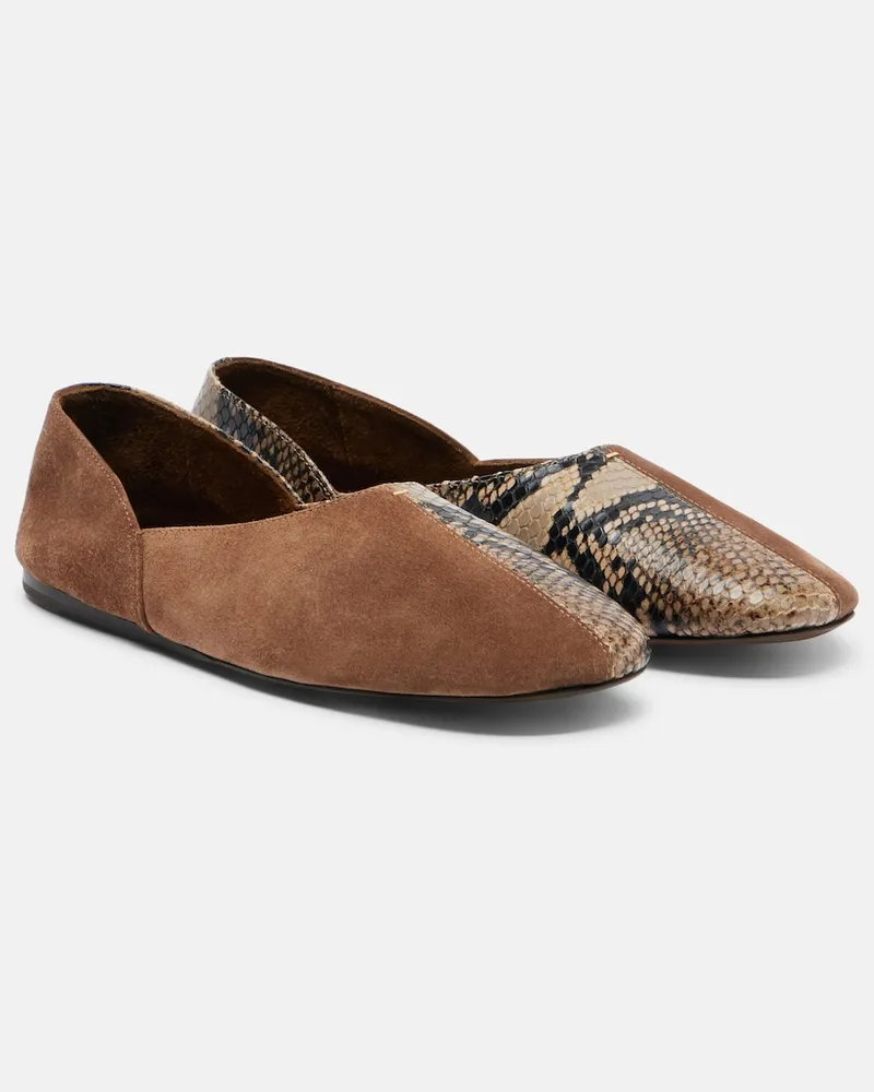 KHAITE Ballerinas Jane aus Leder Braun