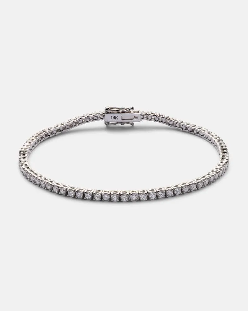 Sydney Evan Armband aus 14kt Weißgold mit Diamanten Weiß